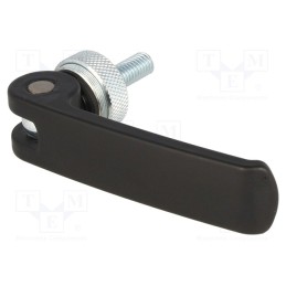 1 pcs x ELESA+GANTER - GN927-63-M6-20-A - Lever, clamping, Thread len: 20mm, Lever length: 63mm, Body: black