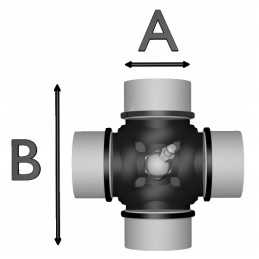 Krzyzak shaft, PTO shaft 30x55x88 30x88 30x90