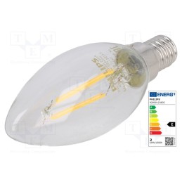 1 pcs x PHILIPS - 8718699777531 - LED lamp, warm white, E14, 230VAC, 250lm, P: 2W, 2700K, CRImin: 80