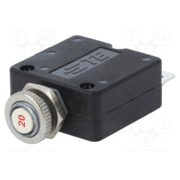 1 pcs x TE Connectivity - W58-XB1A4A-20 - Circuit breaker, Urated: 250VAC, 50VDC, 20A, SPST-NC, Poles: 1, MCB