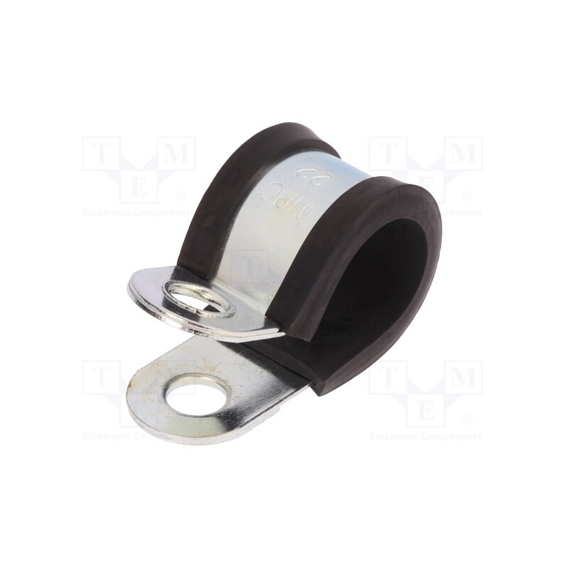 1 pcs x MPC INDUSTRIES - LKD12225 - Fixing clamp, ØBundle : 22mm, W: 25mm, steel, Cover material: EPDM