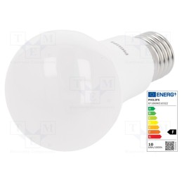 1 pcs x PHILIPS - 8718696510322 - LED lamp, neutral white, E27, 230VAC, 1055lm, P: 10W, 200°, 4000K
