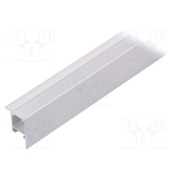 1 set x TOPMET - FRAME14 C ANOD 1M SET STANDARD - Profiles for LED modules, white, natural, L: 1m, FRAME14, recessed