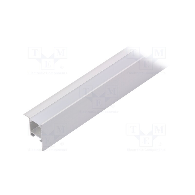 1 set x TOPMET - FRAME14 C ANOD 1M SET STANDARD - Profiles for LED modules, white, natural, L: 1m, FRAME14, recessed