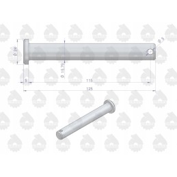 The pin of the arms, the lower hitch, mf original