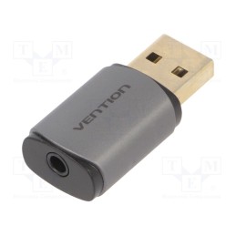 1 pcs x VENTION - CDNH0 - PC extension card: sound, grey, Jack 3.5mm socket,USB A plug