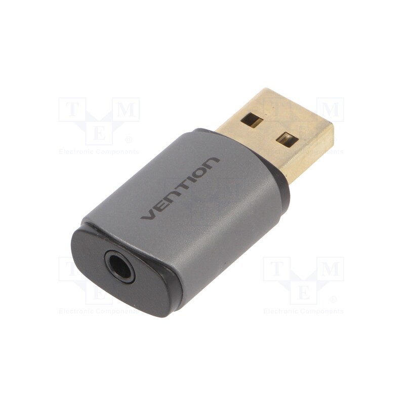 1 pcs x VENTION - CDNH0 - PC extension card: sound, grey, Jack 3.5mm socket,USB A plug