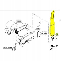 Exhaust muffler Renault Claas Ares 7700043898