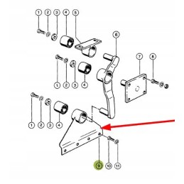 647444 0 mounting with threshing arm bearing