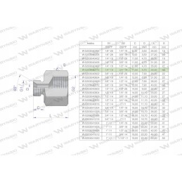 Hydraulic differential bush inch AB 1 4