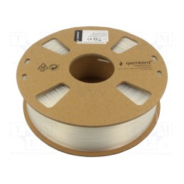 1 rol x GEMBIRD - 3DP-ABS1.75-01-TR - Filament: ABS, 1.75mm, transparent, 225÷245°C, 1kg