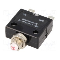 1 pcs x TE Connectivity - 7-1423674-8 - Circuit breaker, Urated: 250VAC, 50VDC, 35A, SPST-NC, Poles: 1, MCB