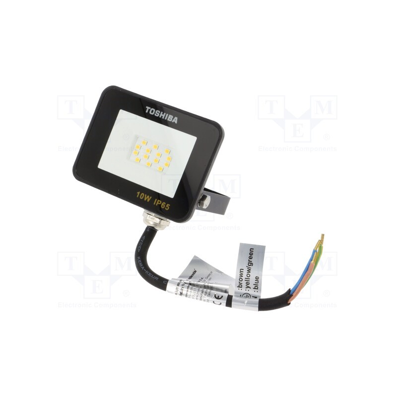 1 pcs x TOSHIBA LED LIGHTING - DELL-FL44010C5A011 - Lamp: LED flood light, 230VAC, 10W, neutral white, 120°, 4000K