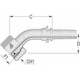 End cap dn05 m12x1 5 6l 45