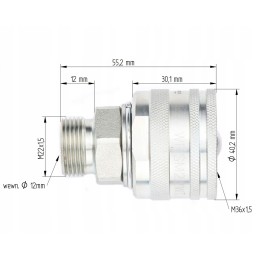 Valve plug m22x1 5 screwed 50490030 warynski