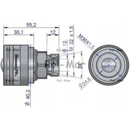 Valve plug m22x1 5 screwed 50490030 warynski