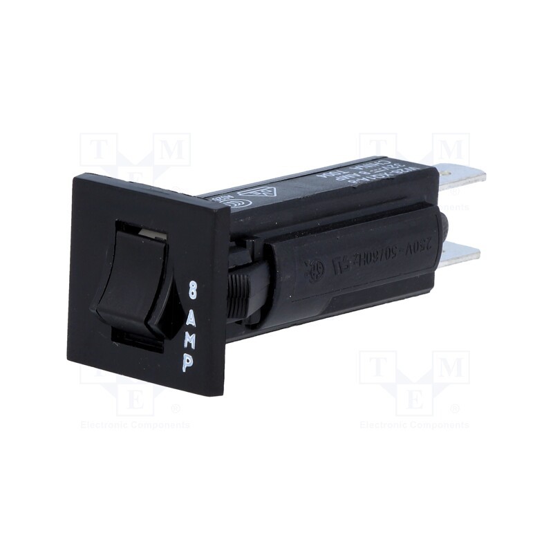 1 pcs x TE Connectivity - 4-1393250-1 - Circuit breaker, Urated: 250VAC, 32VDC, 8A, SPST-NC, Poles: 1, Ø16mm