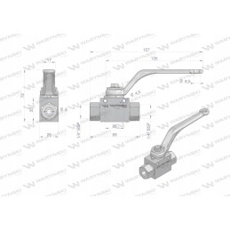 2-way hydraulic ball valve 2 2 1 4