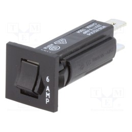 1 pcs x TE Connectivity - 3-1393250-9 - Circuit breaker, Urated: 250VAC, 32VDC, 6A, SPST-NC, Poles: 1, Ø16mm