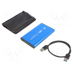 1 pcs x QOLTEC - 51859 - Hard discs housing: 2,5', PnP, SATA III,USB 3.0, 127x75x12mm