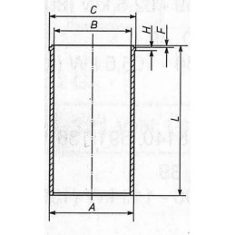 Steyr cylinder liner 126mm 321wt13 89387110