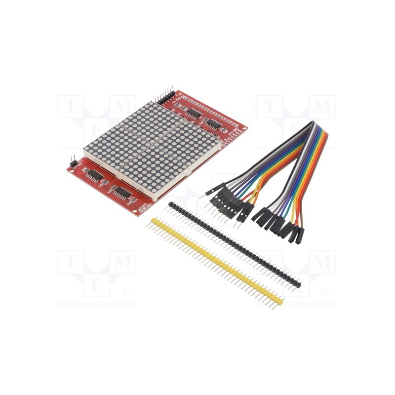 1 pcs x OKYSTAR - OKY3525-1 - Display: LED, 16x16, red, 5VDC, IC: 74HC138,74HC59, Display: matrix