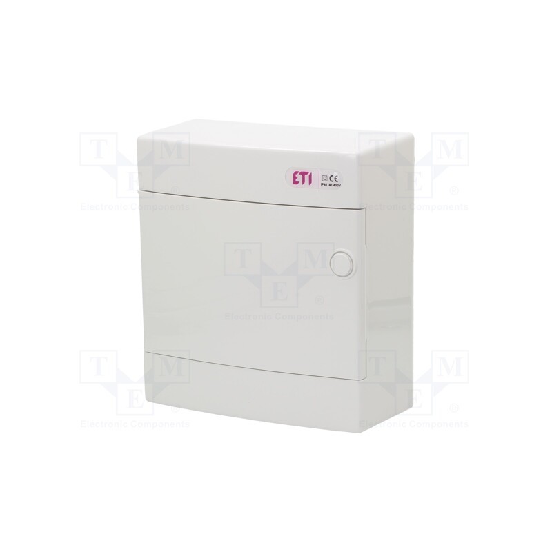 1 pcs x ETI POLAM - ECT8PO - Enclosure: for modular components, IP40, white, No.of mod: 8, ABS