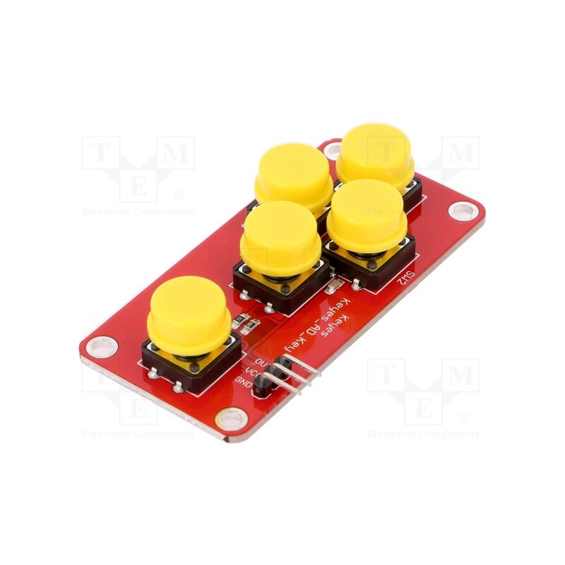 1 pcs x OKYSTAR - OKY3467 - Module: button, yellow, No.of butt: 5, Output signal: analog