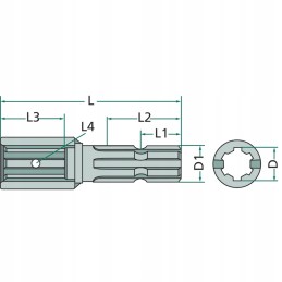 Reducing piece with toothed profile