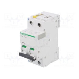 1 pcs x SCHNEIDER ELECTRIC - A9F04613 - Circuit breaker, 400VAC, Inom: 13A, Poles: 1+N, Charact: C, 6kA, IP20