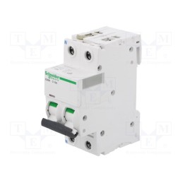 1 pcs x SCHNEIDER ELECTRIC - A9F04610 - Circuit breaker, 400VAC, Inom: 10A, Poles: 1+N, Charact: C, 6kA, IP20