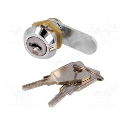 1 pcs x ROZTOCZE - Z-0233-827-15/2/30-180 - Lock, zinc and aluminium alloy, 15mm, chromium, Key code: 827