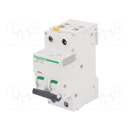 1 pcs x SCHNEIDER ELECTRIC - A9F04604 - Circuit breaker, 400VAC, Inom: 4A, Poles: 1+N, Charact: C, 6kA, IP20