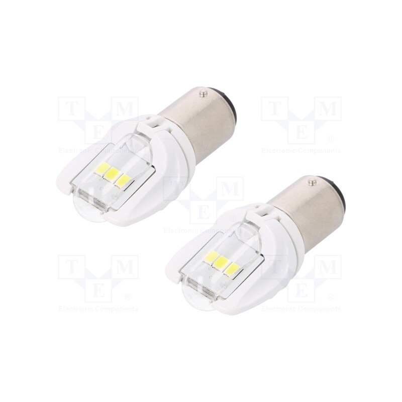 1 set x ELTA - EB8060TR - Filament lamp: automotive, BAY15D, white, 12V, 1W, VISIONPRO LED