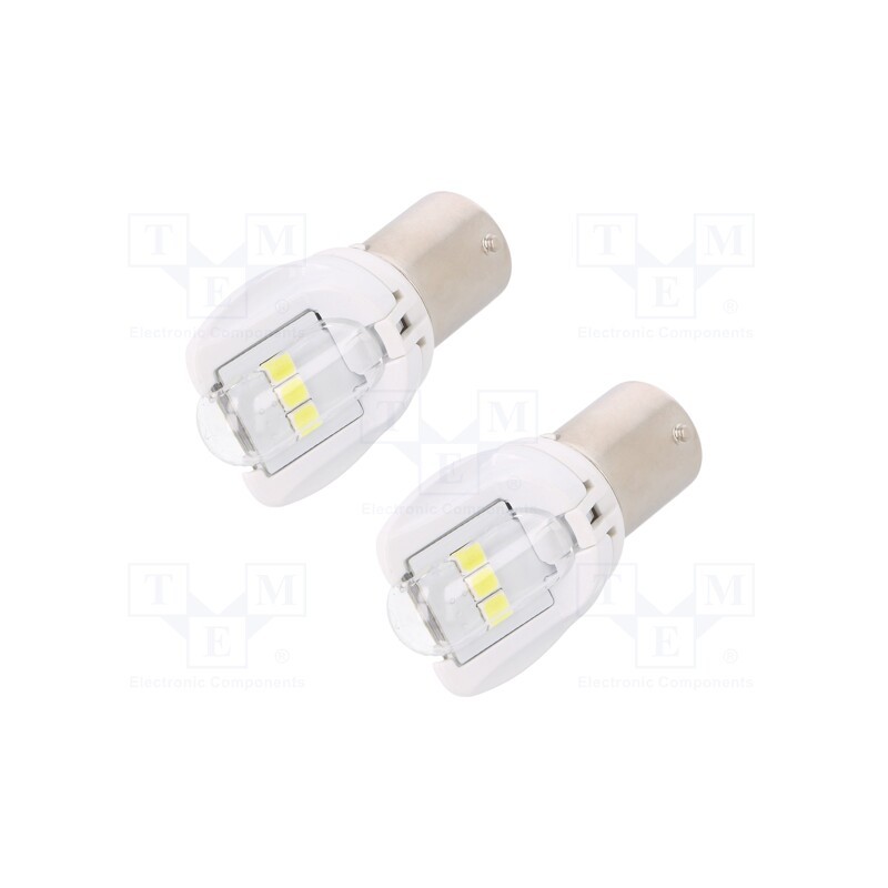 1 set x ELTA - EB8050TR - Filament lamp: automotive, BAY15S, white, 12V, 1W, VISIONPRO LED