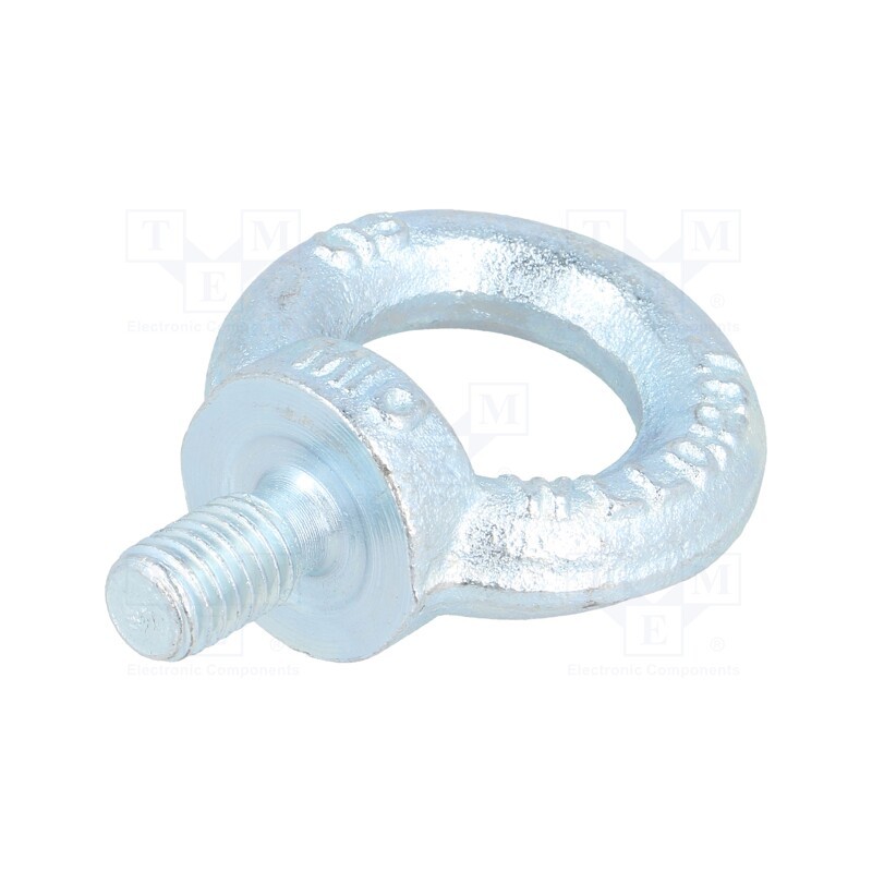 1 pcs x DROMET - SZU10 - Lifting eye bolt, M10x17, Head: eye, steel, zinc, DIN 580, 25mm