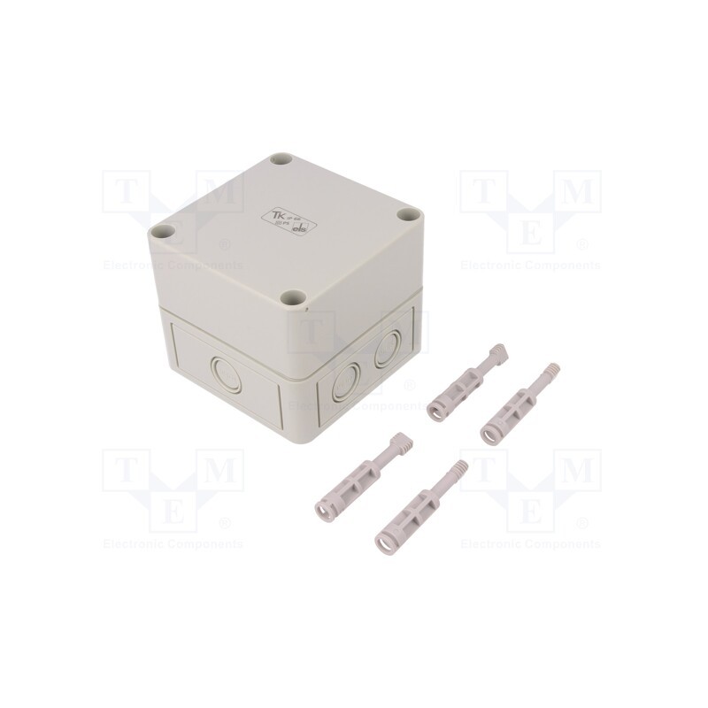1 pcs x SPELSBERG - 10590301 - Enclosure: multipurpose, X: 94mm, Y: 94mm, Z: 81mm, TK PS, grey, IP66