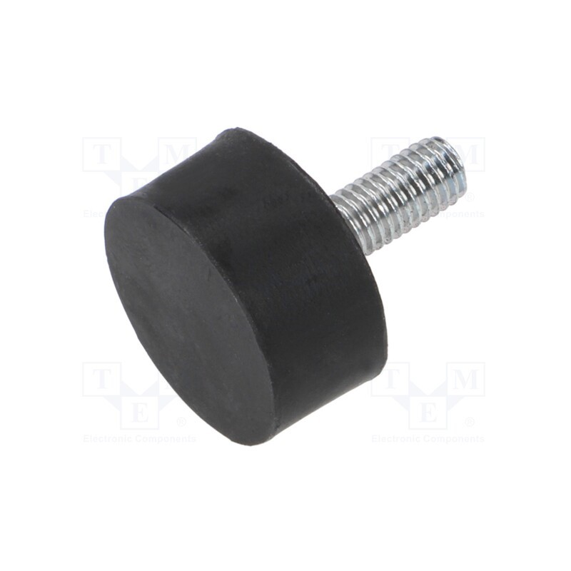 1 pcs x ELESA+GANTER - DVA.4-30-15-M8-20-40 - Vibroisolation foot, Ø: 30mm, H: 15mm, Shore hardness: 40±5, 530N