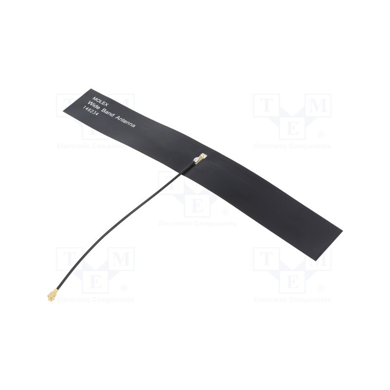 1 pcs x MOLEX - 146234-0100 - Antenna, GSM,LTE, 1.8dBi,2.8dBi,5dBi, linear, U.FL, Len: 100mm