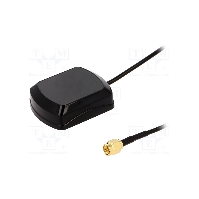 1 pcs x SR PASSIVES - GPS-ANT042 - Antenna, GPS, 3dBi, RHCP, magnet, 50Ω, 48x39x14mm, SMA, -40÷85°C