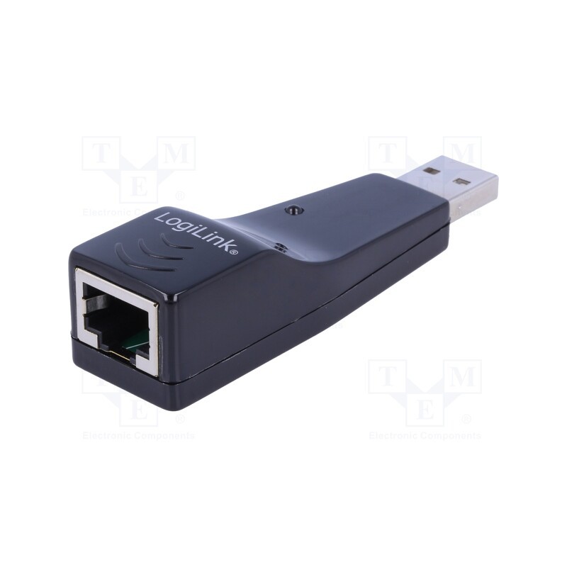 1 pcs x LOGILINK - UA0025C - USB to Fast Ethernet adapter, RJ45 socket,USB A plug, 480Mbps