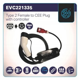 EV charging cable type 2 cee plug 11 kw 16a 5