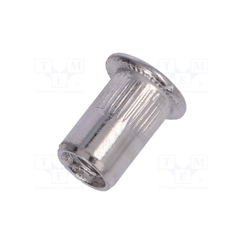 1 pcg x YATO - YT-36454 - Rivet nuts, M6, aluminium, Ømount.hole: 8.9mm, L: 14mm, Head: flat