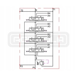 Hydr distributor 4z50 4xa1 12v 2xjoy badestnost