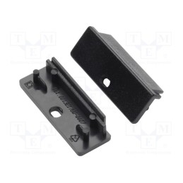 1 pcg x TOPMET - 84300002 - Cap for LED profiles, black, 20pcs, ABS, WIDE24