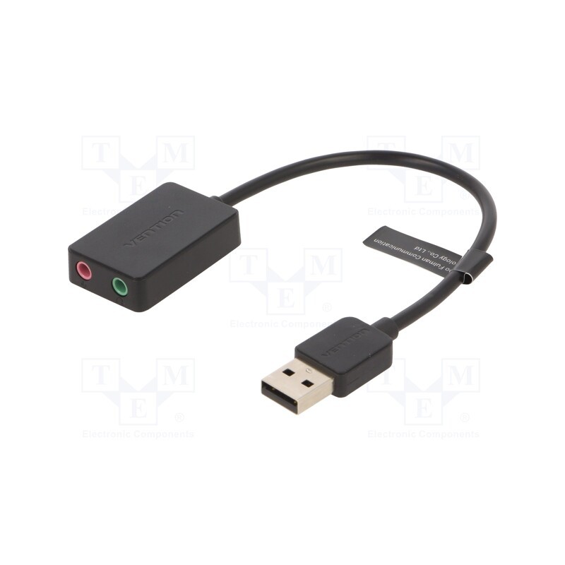 1 pcs x VENTION - CDYB0 - PC extension card: sound, black, Len: 0.15m, Colour: black, 28AWG