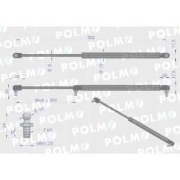 Roof actuator 3027294m1 fits massey ferguson