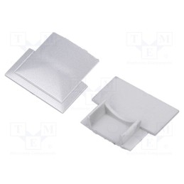 1 pcg x GTV Poland - PA-ZASGLAX-00 - Cap for LED profiles, silver, 10pcs.