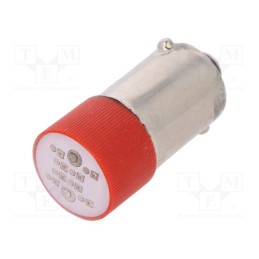 1 pcs x AUSPICIOUS - S-9, LED LAMP 24V R - LED lamp, red, BA9S, 24VDC, 24VAC