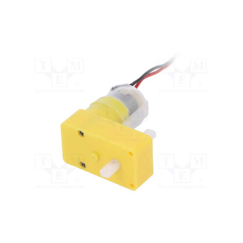 1 pcs x DFROBOT - FIT0016 - Motor: DC, with gearbox, 6VDC, 2.8A, Shaft: two sides flattened